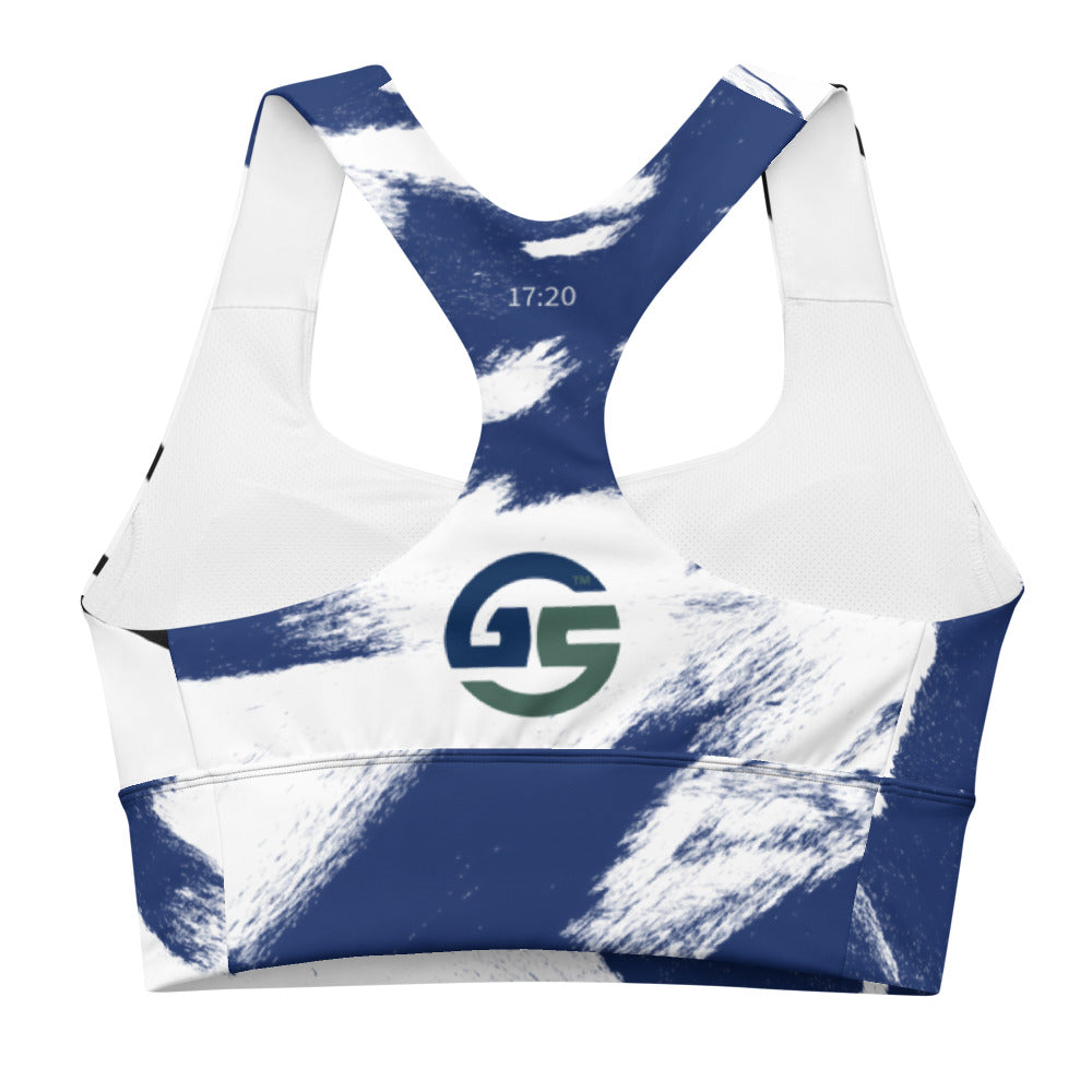 GS BLU Acid Longline Compression Sports Bra