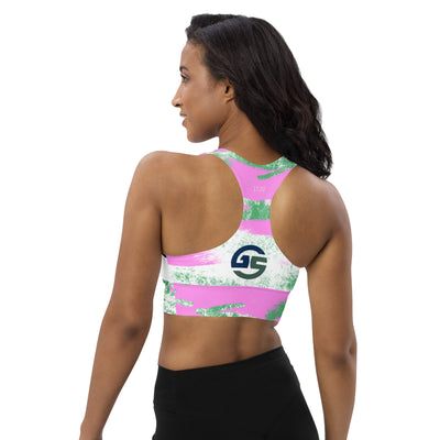 GS PNK/GRN Acid Longline Sports Bra