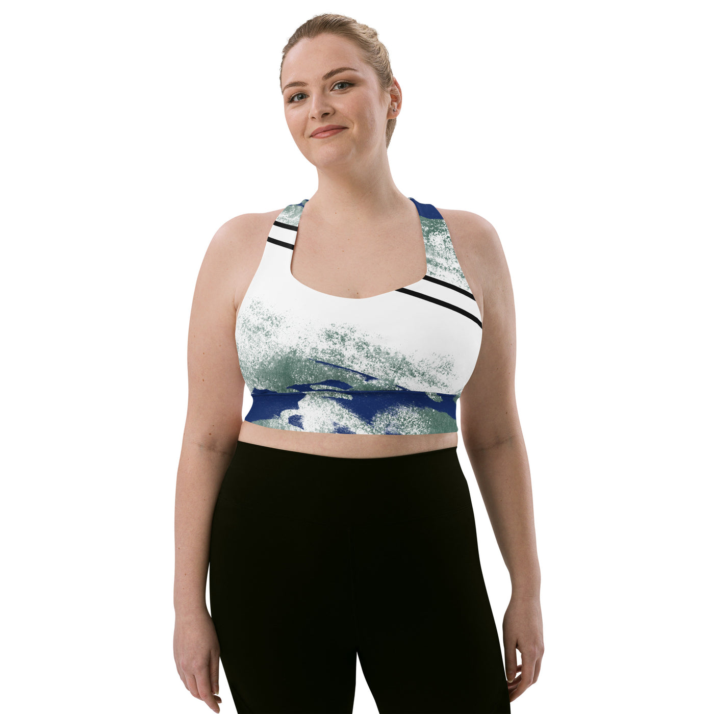 GS BLU/GRN Acid Longline Sports Bra