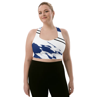 GS BLU Acid Longline Compression Sports Bra