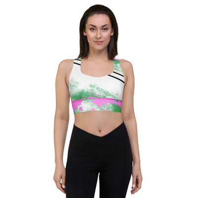 GS PNK/GRN Acid Longline Sports Bra