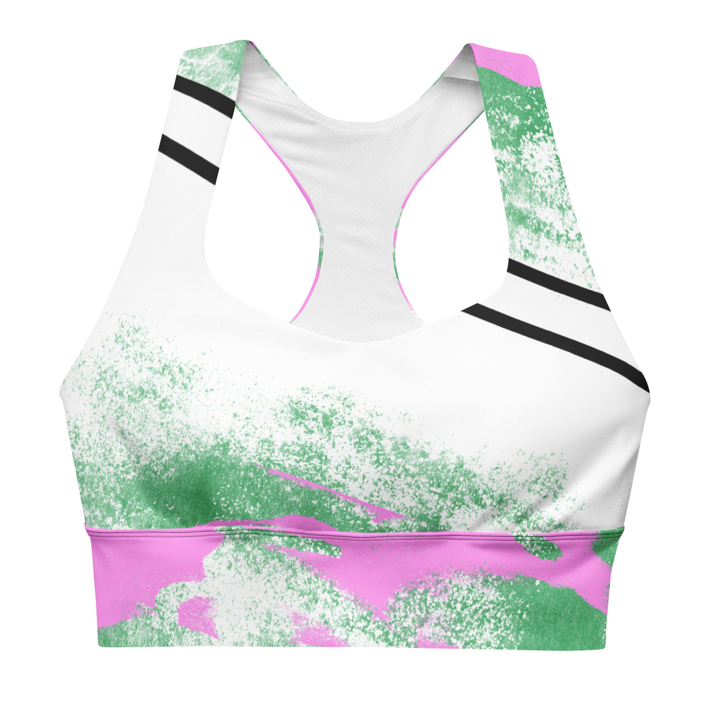 GS PNK/GRN Acid Longline Sports Bra