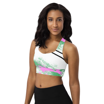 GS PNK/GRN Acid Longline Sports Bra