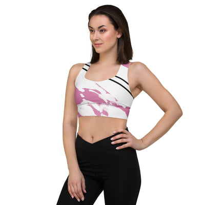 GS PNK Acid Longline Compression Sports Bra