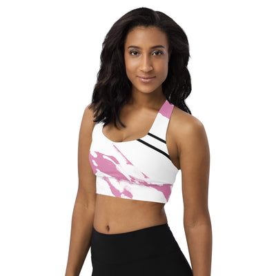 GS PNK Acid Longline Compression Sports Bra