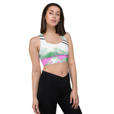 GS PNK/GRN Acid Longline Sports Bra