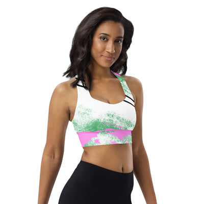 GS PNK/GRN Acid Longline Sports Bra