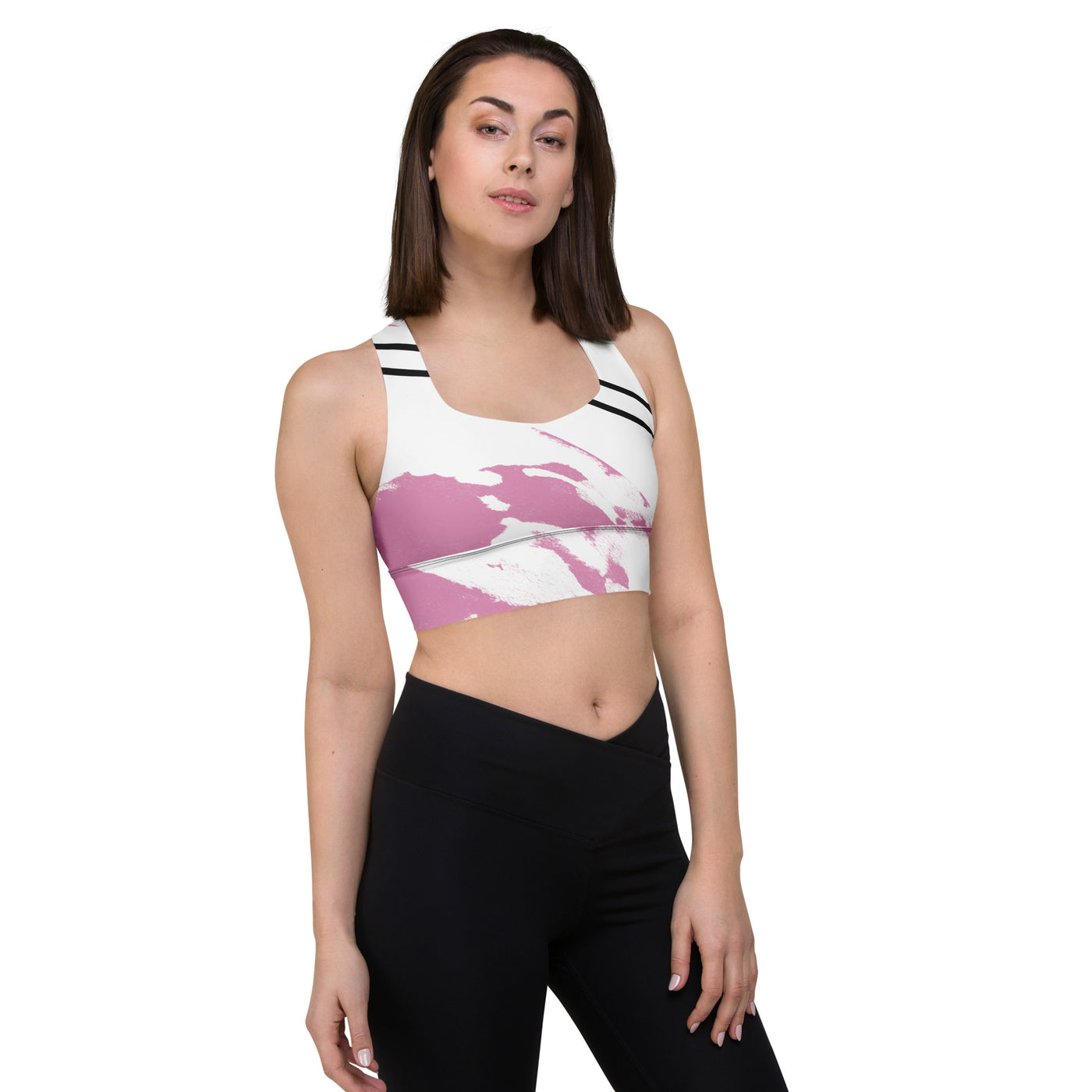 GS PNK Acid Longline Compression Sports Bra