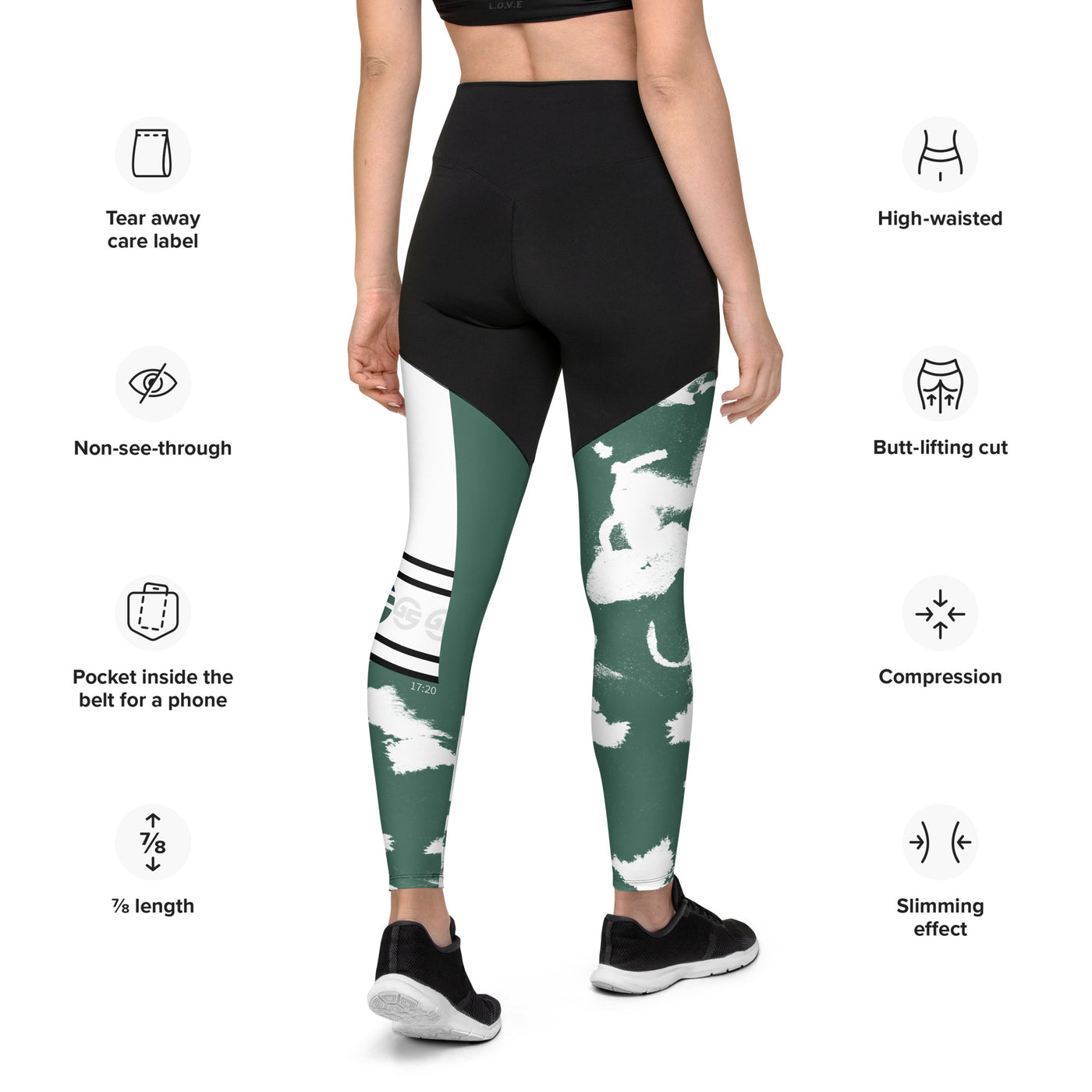 GS GRN Acid Compression Sports Leggings