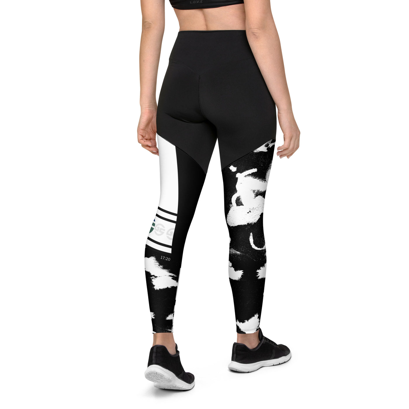 GS BLK Acid Compression Sports Leggings