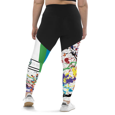 GS RNBW Splatter Compression Sports Leggings