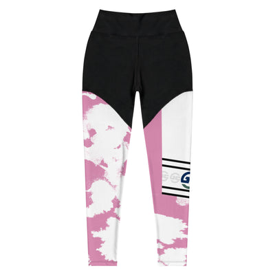 GS PNK Acid Compression Sports Leggings