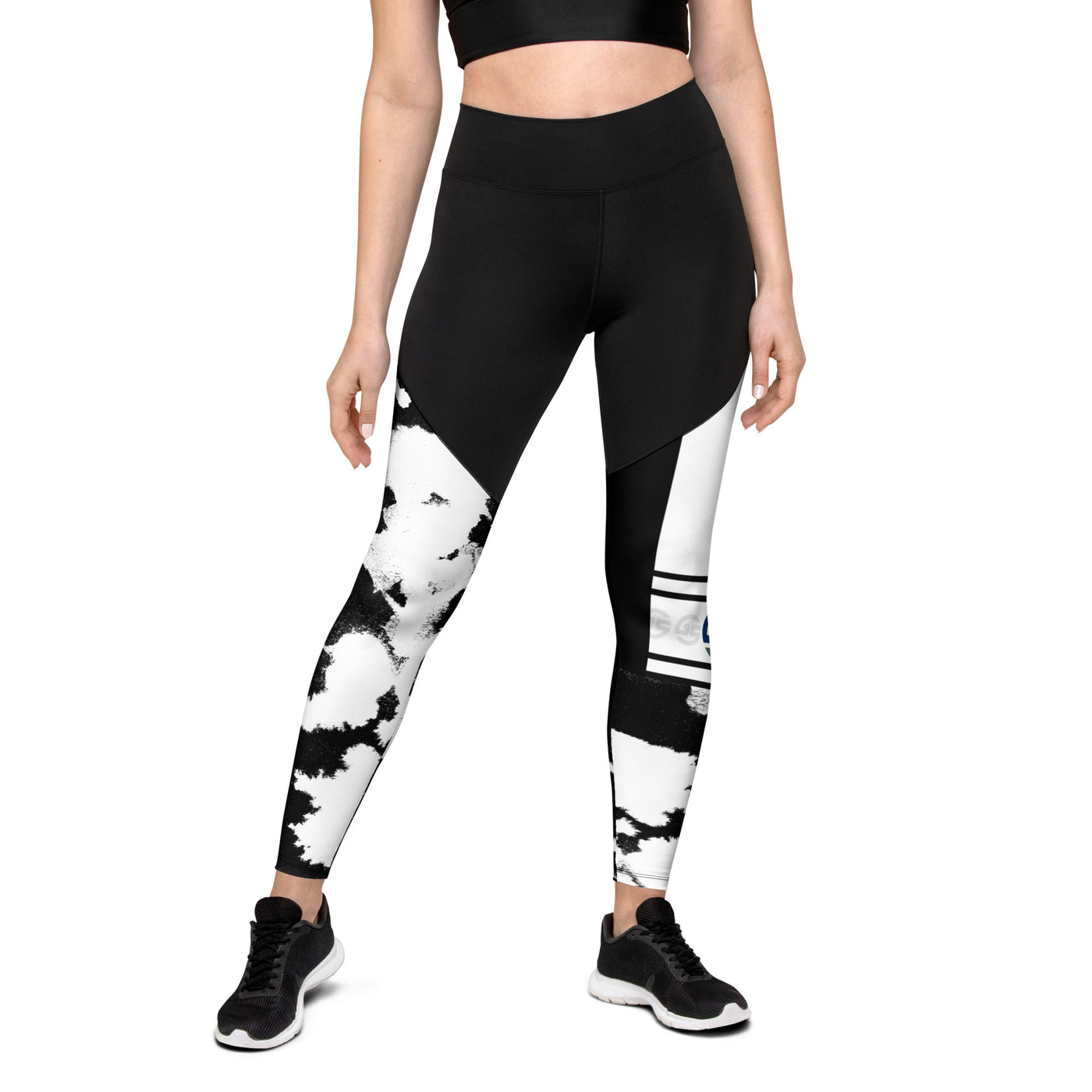 GS BLK Acid Compression Sports Leggings