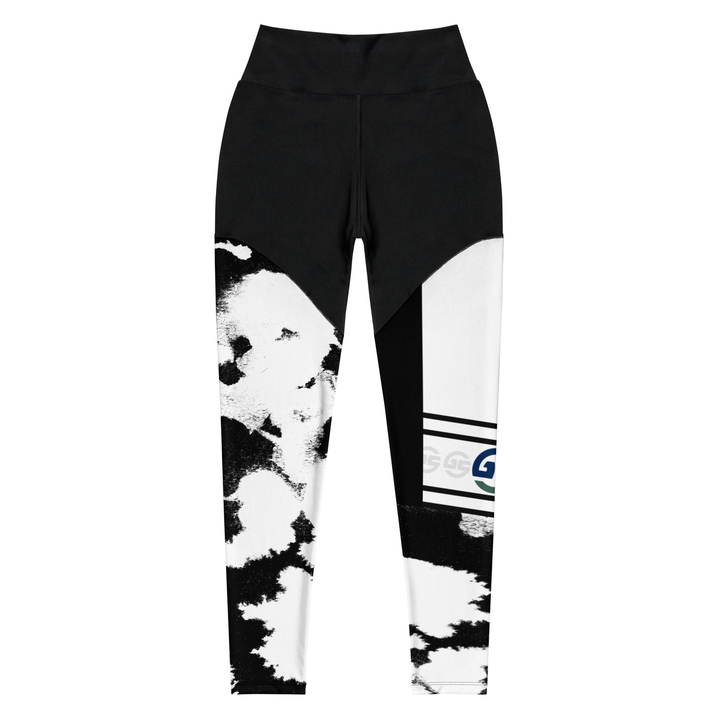 GS BLK Acid Compression Sports Leggings