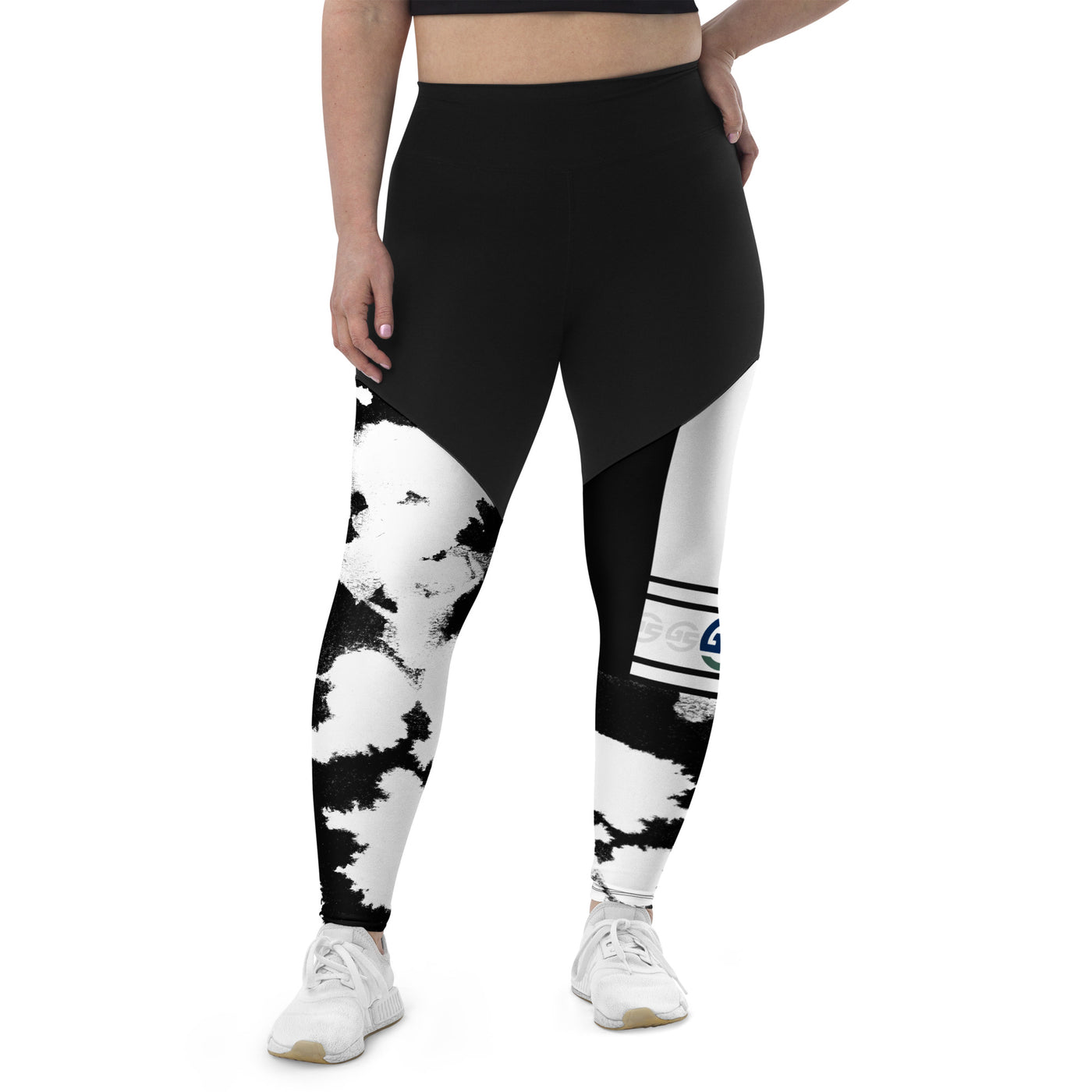 GS BLK Acid Compression Sports Leggings