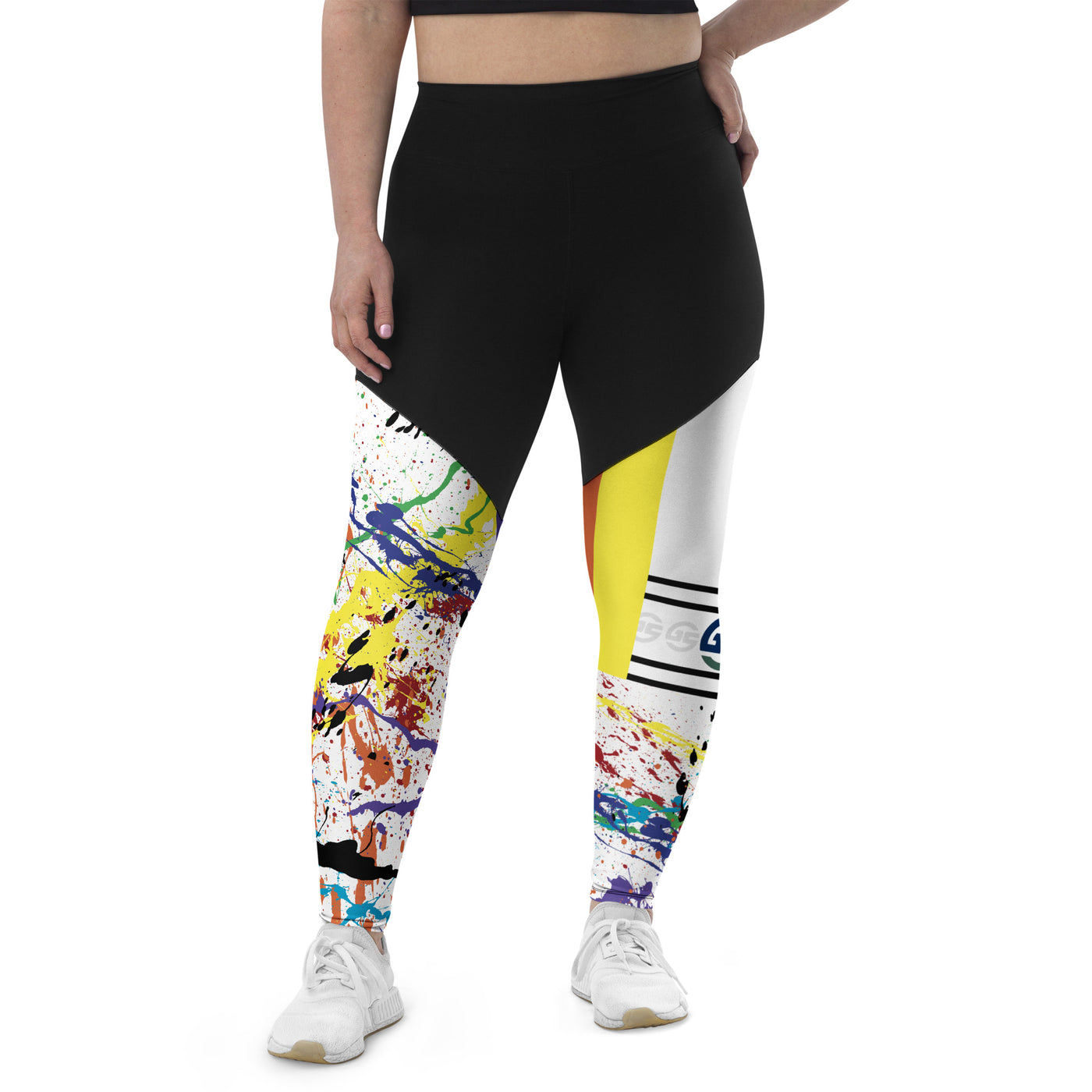 GS RNBW Splatter Compression Sports Leggings