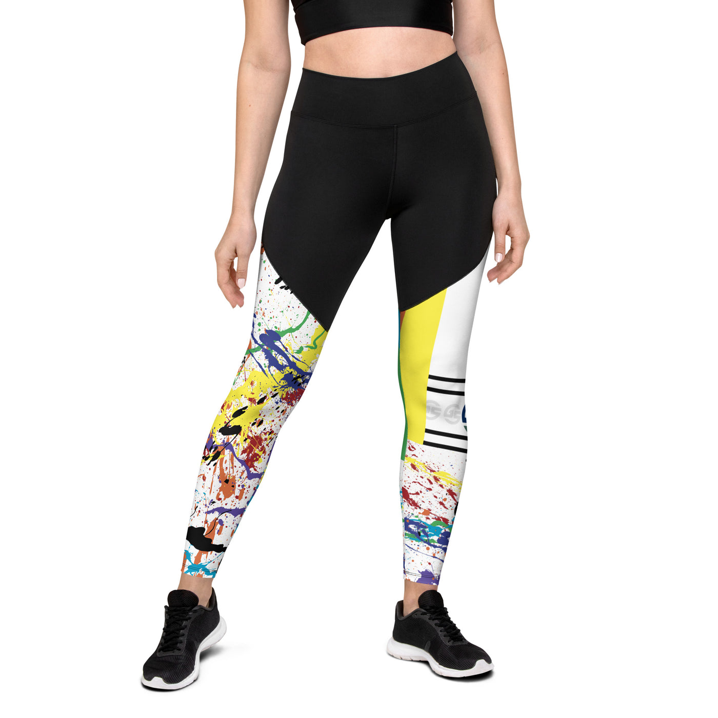 GS RNBW Splatter Compression Sports Leggings