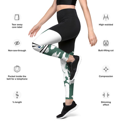 GS GRN Acid Compression Sports Leggings