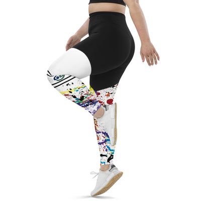 GS RNBW Splatter Compression Sports Leggings