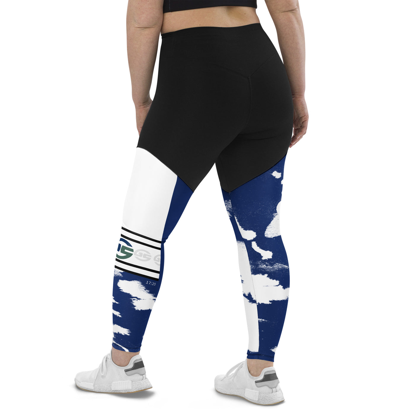 GS BLU Acid Compression Sports Leggings