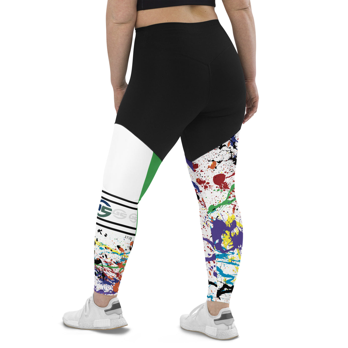 GS RNBW Splatter Compression Sports Leggings