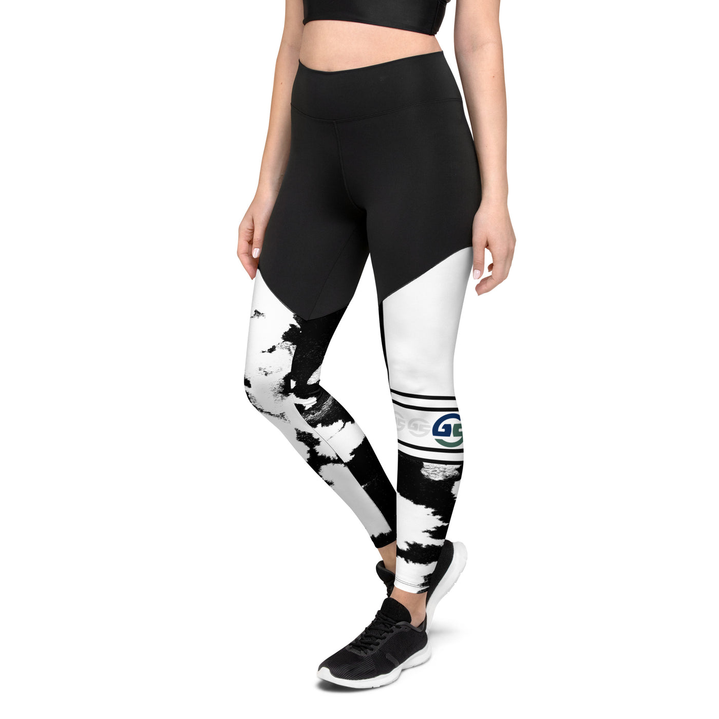 GS BLK Acid Compression Sports Leggings