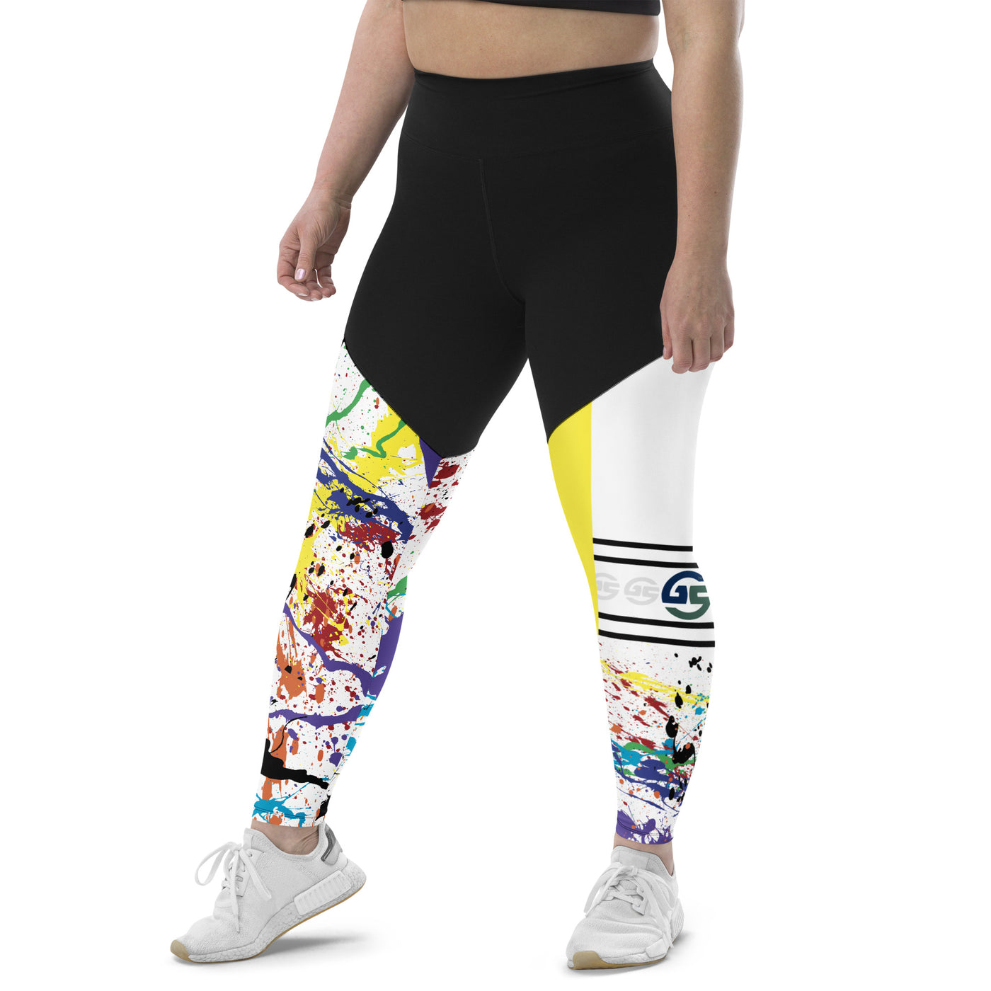 GS RNBW Splatter Compression Sports Leggings