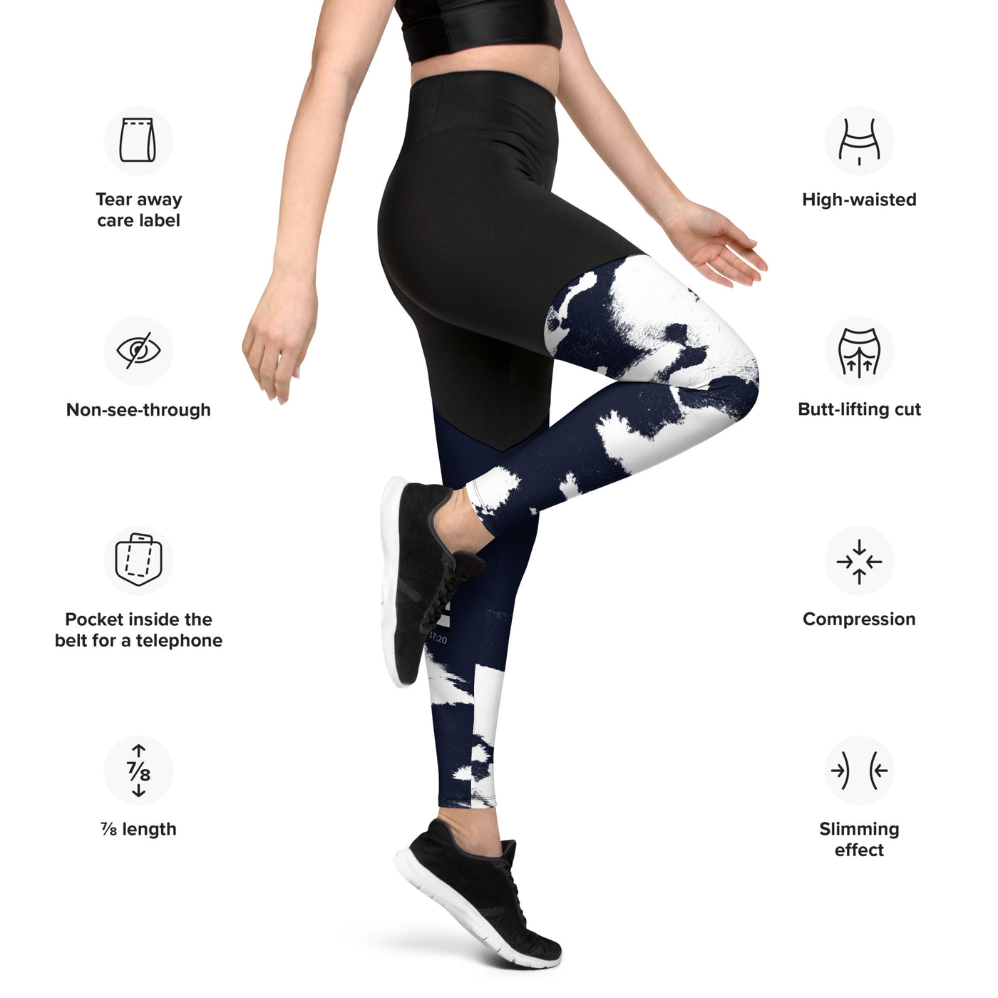 GS NVY Acid Compression Sports Leggings