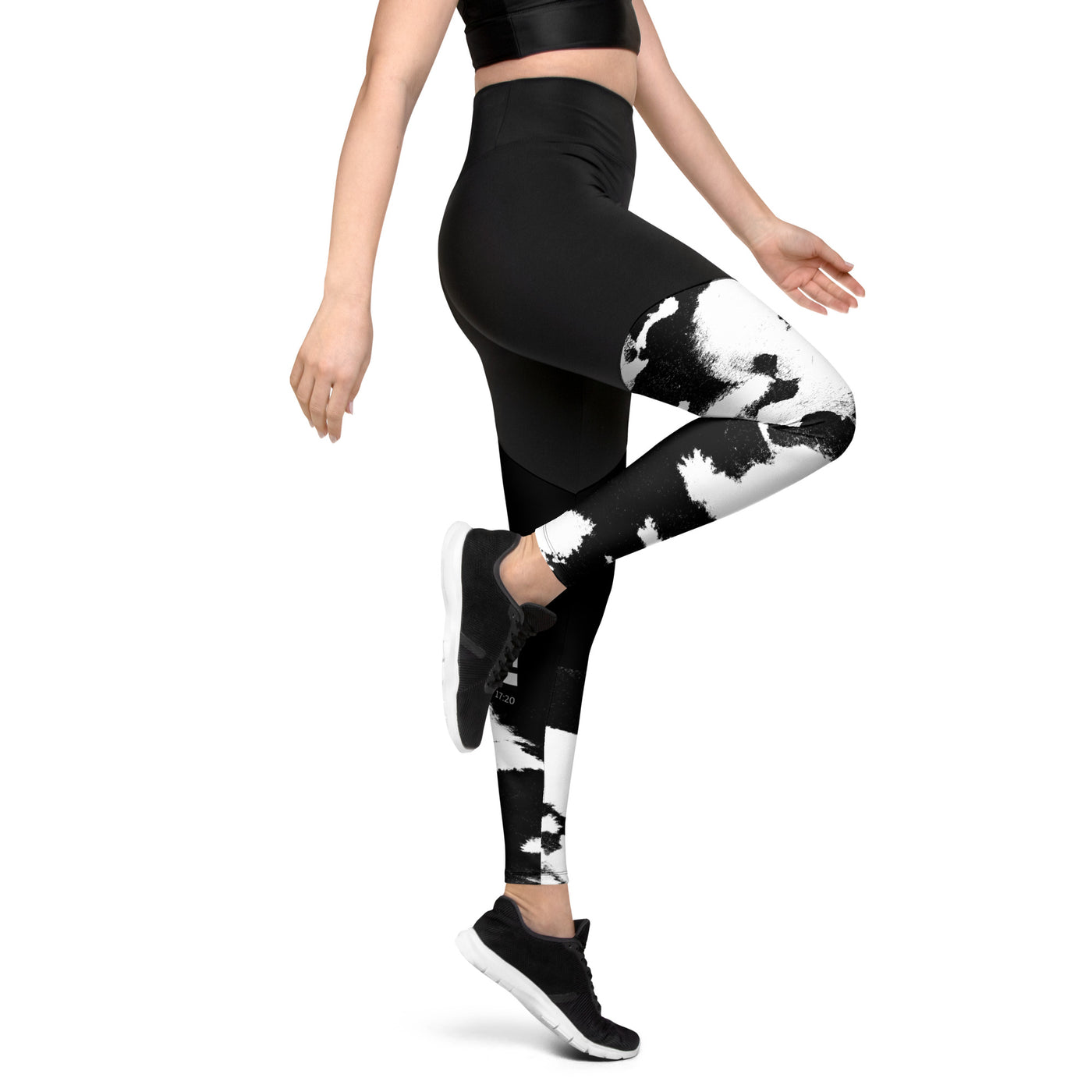 GS BLK Acid Compression Sports Leggings