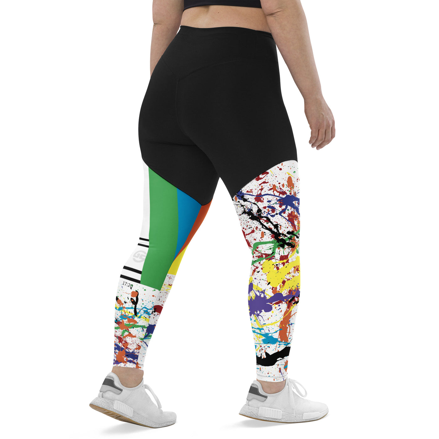 GS RNBW Splatter Compression Sports Leggings