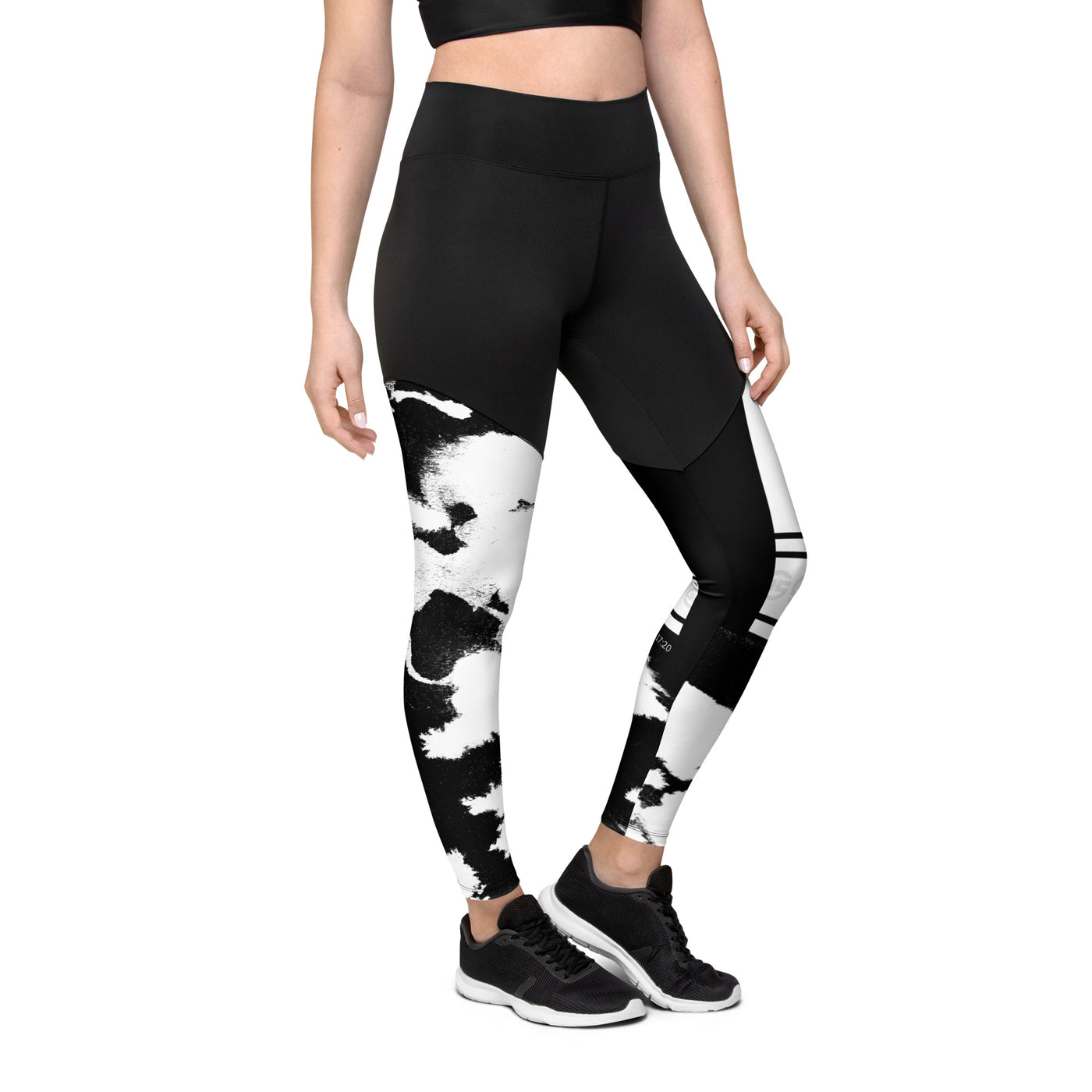 GS BLK Acid Compression Sports Leggings