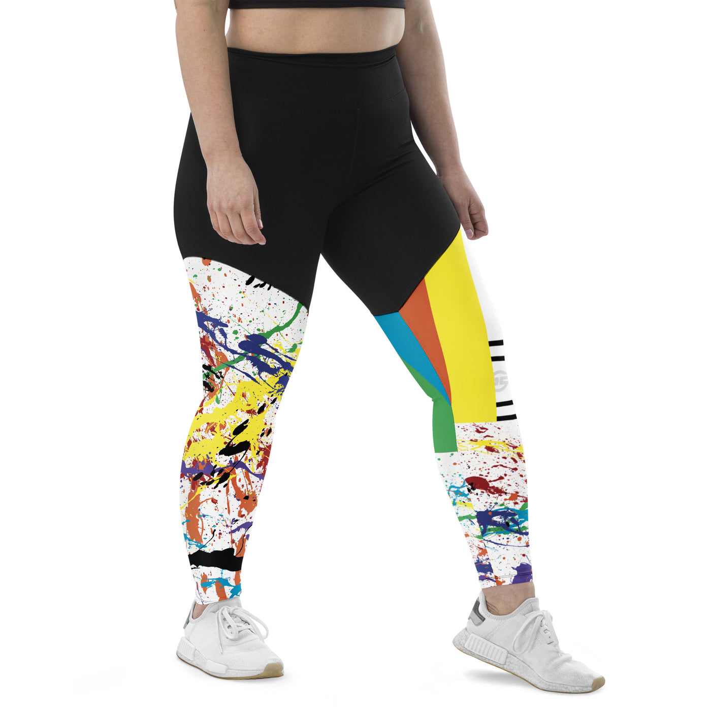 GS RNBW Splatter Compression Sports Leggings