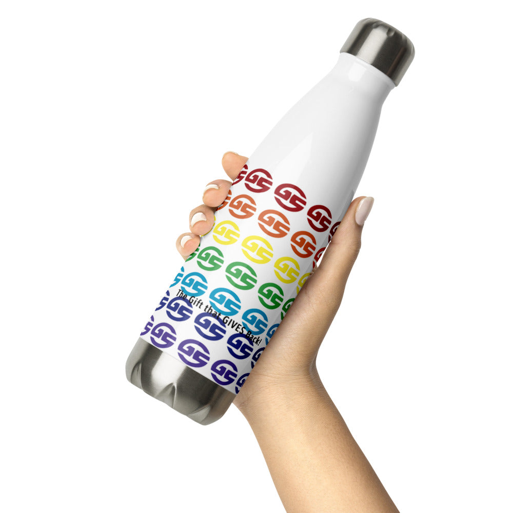 Gifted Seeds - GS - RNBW - The Gift that Gives Back! Stainless Steel Water Bottle