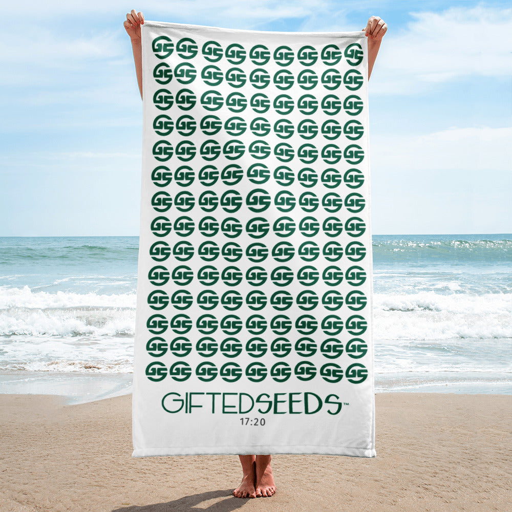 GS Logo Beach Towel Green