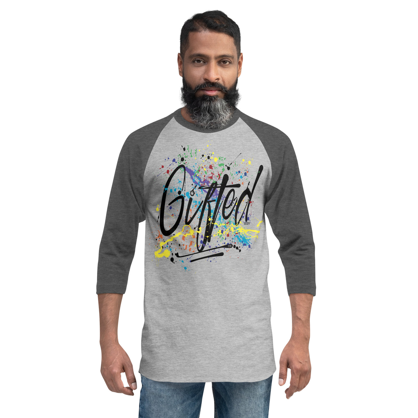 GIFTED RNBW 3/4 Sleeve Raglan Shirt