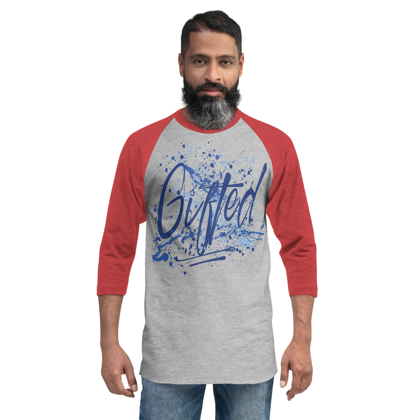 GIFTED BLU/BLU 3/4 Sleeve Raglan Shirt