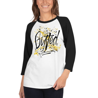 GIFTED BLK/YEL 3/4 Sleeve Raglan Shirt