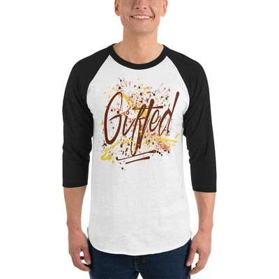 GIFTED BURG/YEL 3/4 Sleeve Raglan Shirt