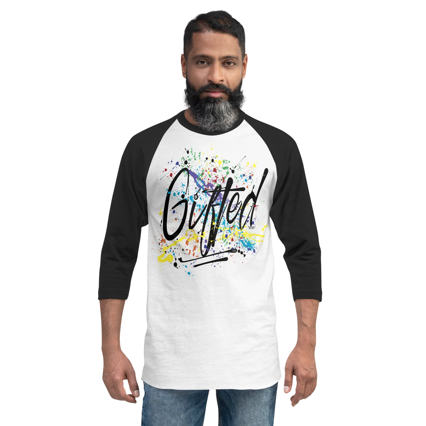 GIFTED RNBW 3/4 Sleeve Raglan Shirt