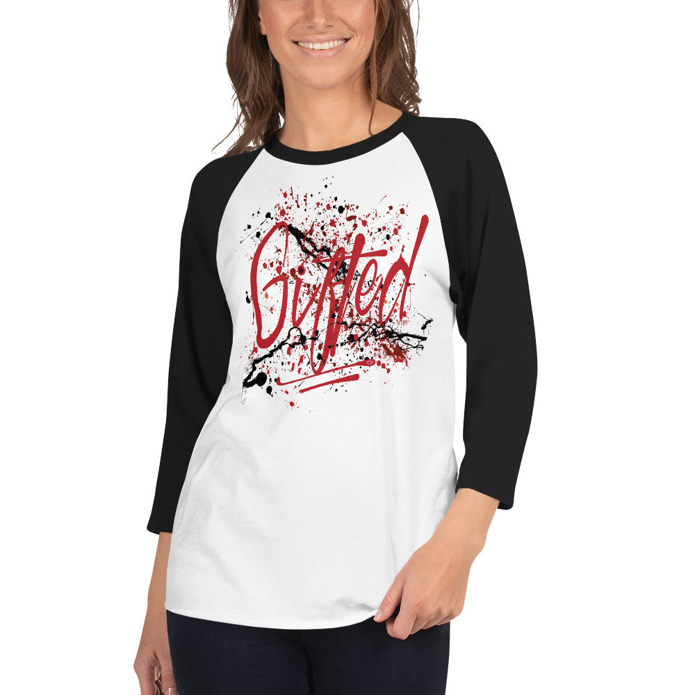 GIFTED RED/BLK 3/4 Sleeve Raglan Shirt