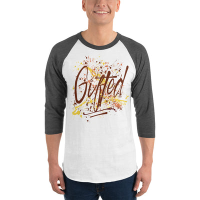 GIFTED BURG/YEL 3/4 Sleeve Raglan Shirt