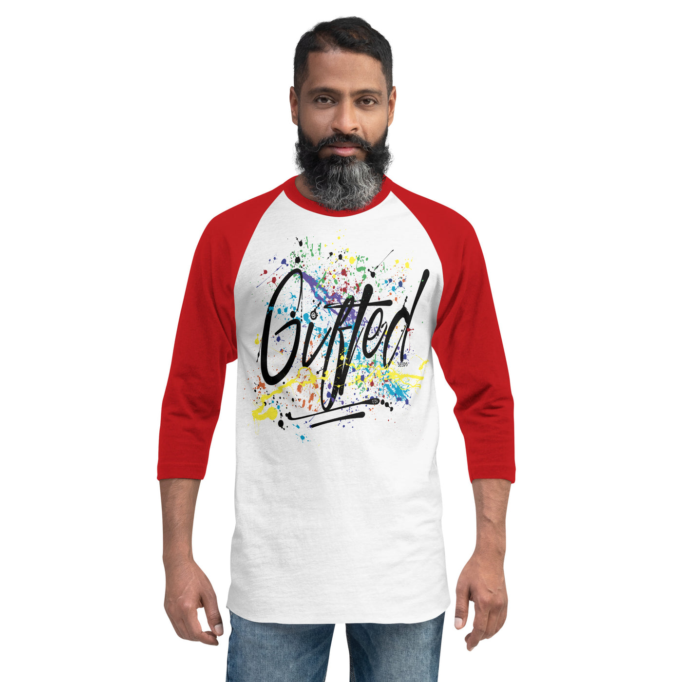 GIFTED RNBW 3/4 Sleeve Raglan Shirt