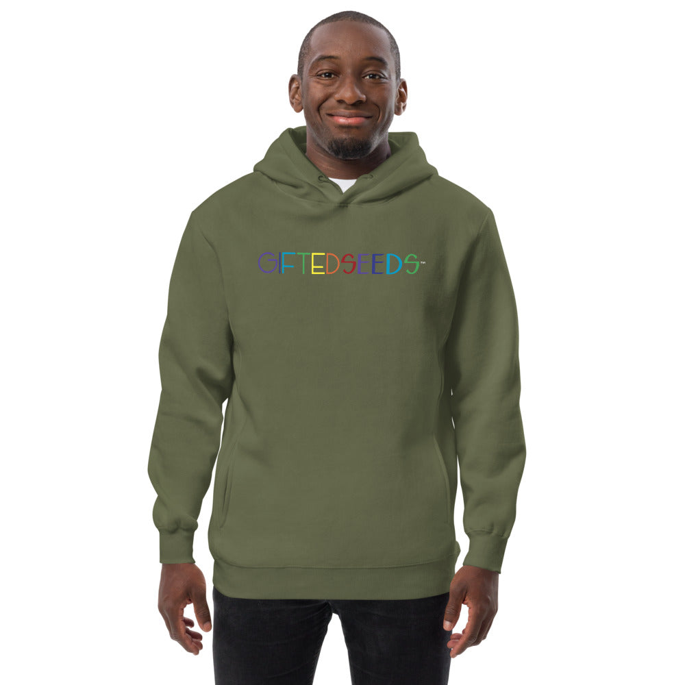 Gifted Seeds Rainbow Less is More LUXE Unisex Fashion Hoodie