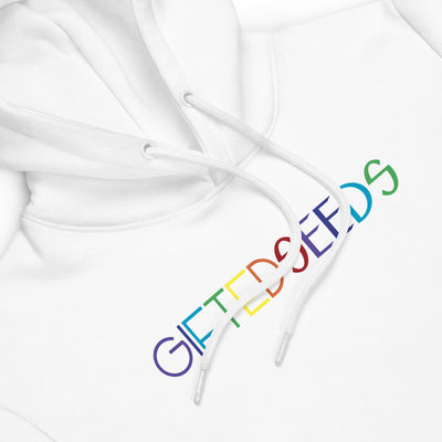 Gifted Seeds Rainbow Less is More LUXE Unisex Fashion Hoodie