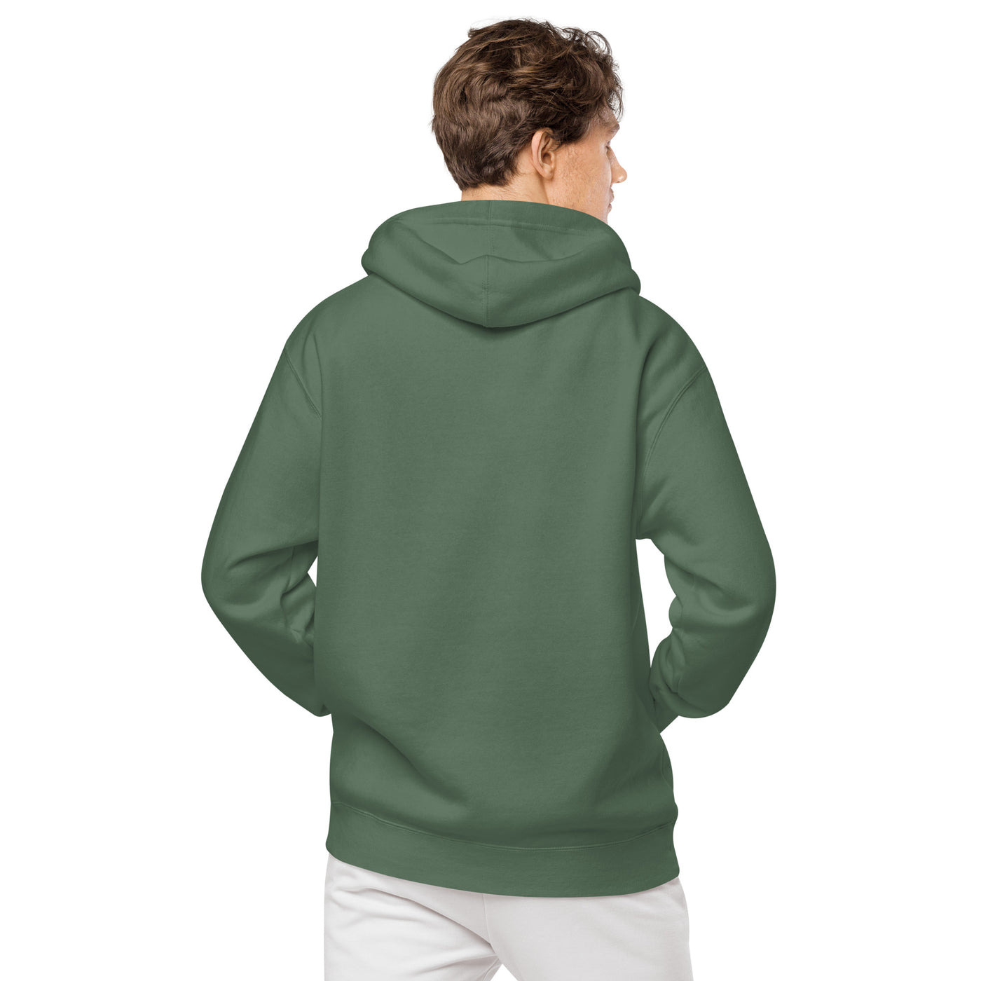 GS GRY/KIWI Emb Branded Un-Basic LUXE Unisex Pigment-Dyed Hoodie