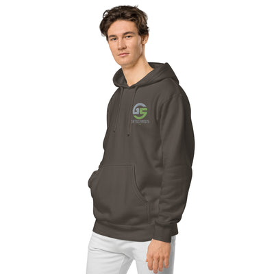 GS GRY/KIWI Emb Branded Un-Basic LUXE Unisex Pigment-Dyed Hoodie