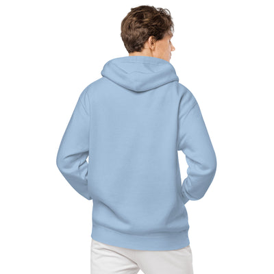 GS GRY/KIWI Emb Branded Un-Basic LUXE Unisex Pigment-Dyed Hoodie