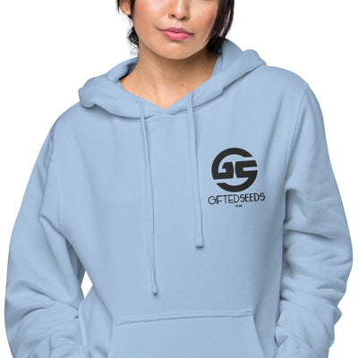 GS BLK Emb Branded Un-Basic LUXE Unisex Pigment-Dyed Hoodie