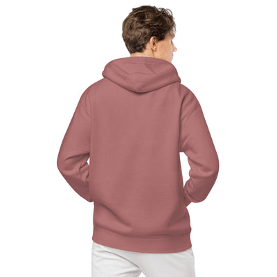 GS WHT Emb Branded Un-Basic LUXE Unisex Pigment Dyed Hoodie