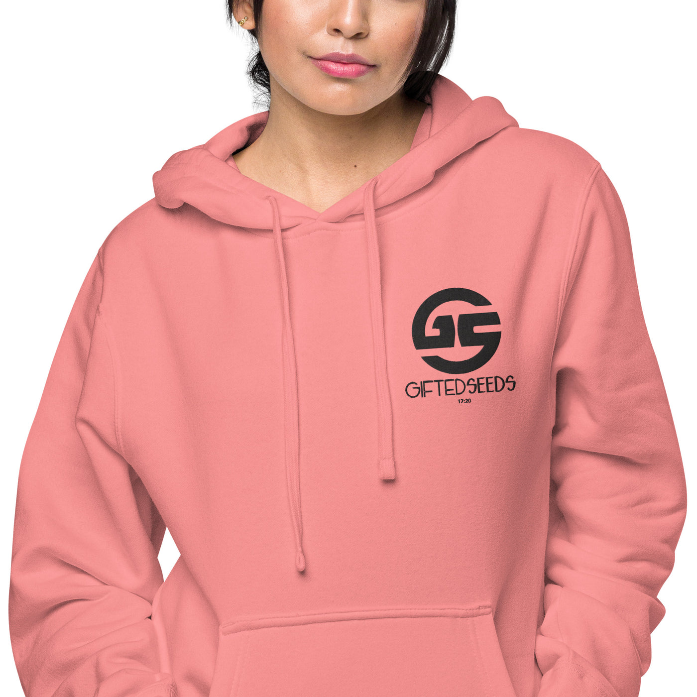 GS BLK Emb Branded Un-Basic LUXE Unisex Pigment-Dyed Hoodie